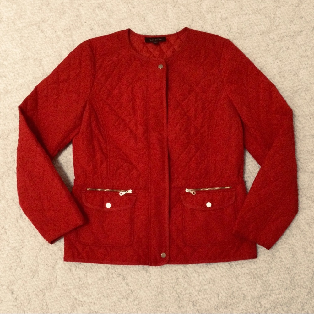 - Talbots Quilted Red Jacket Medium - Picture 1 of 10